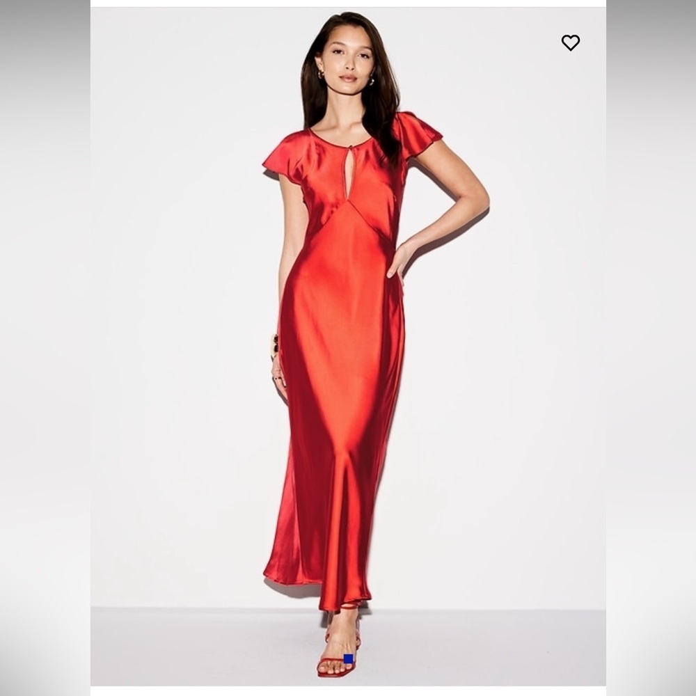Red Satin Evening Dress - Picture 1 of 2